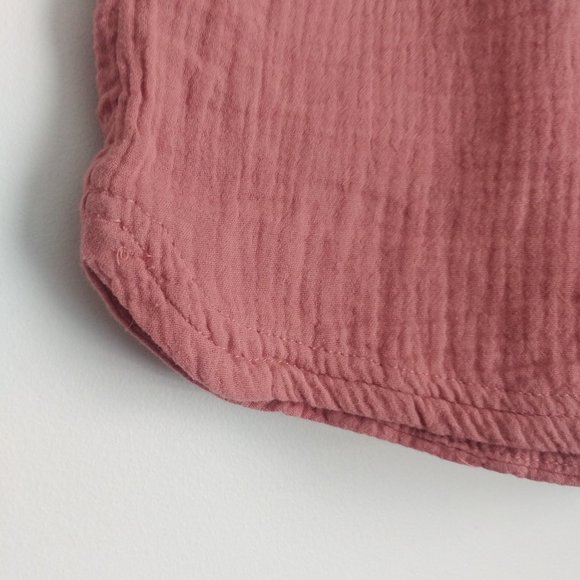 CYNTHIA ROWLEY Women's Size Large Gauzy All Cotton Shorts Beachy Coral Pockets - Picture 3 of 5